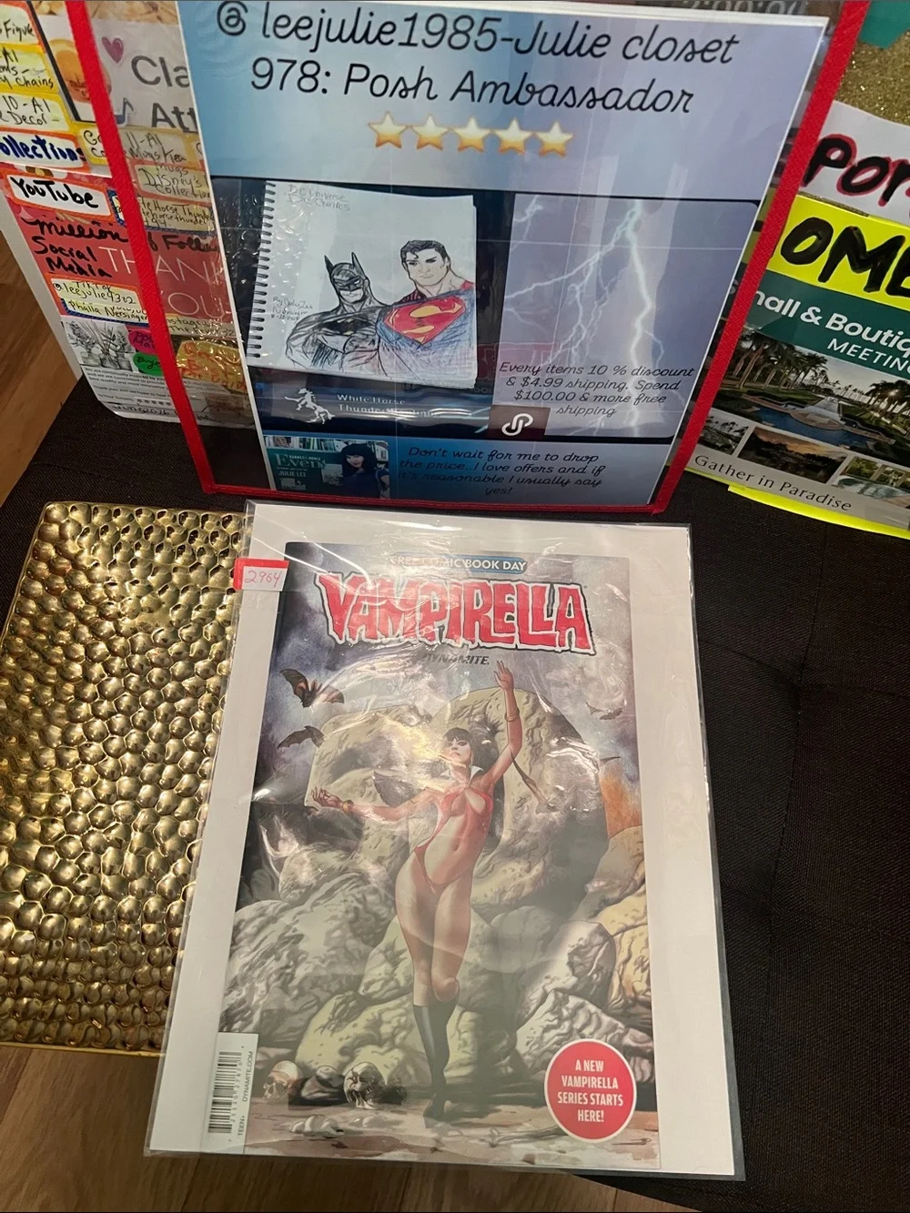 #2904**VAMPIRELLA Comic Book -Cover Art Print - Red/Black